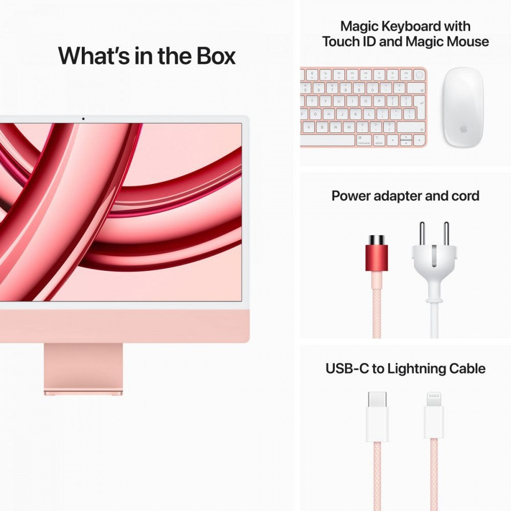 iMac 24 M3 8c CPU/10c GPU 512GB Rosa