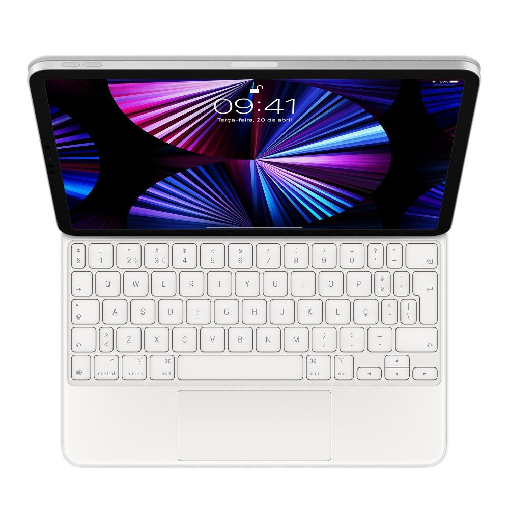 Magic Keyboard Para iPad Pro 11 polegadas (3ª Ger) e iPad Air (4ª Ger) - Portuguese - Branco